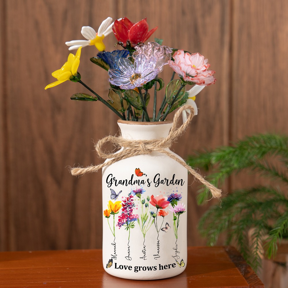 Glass Birth Month Flower Mother's Day Gift Spring Decoration Birthday Gift