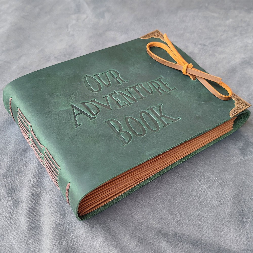 Personalized Genuine Leather Photo Album Our Adventure Book Valentine's Day Anniversary Gift For Couple