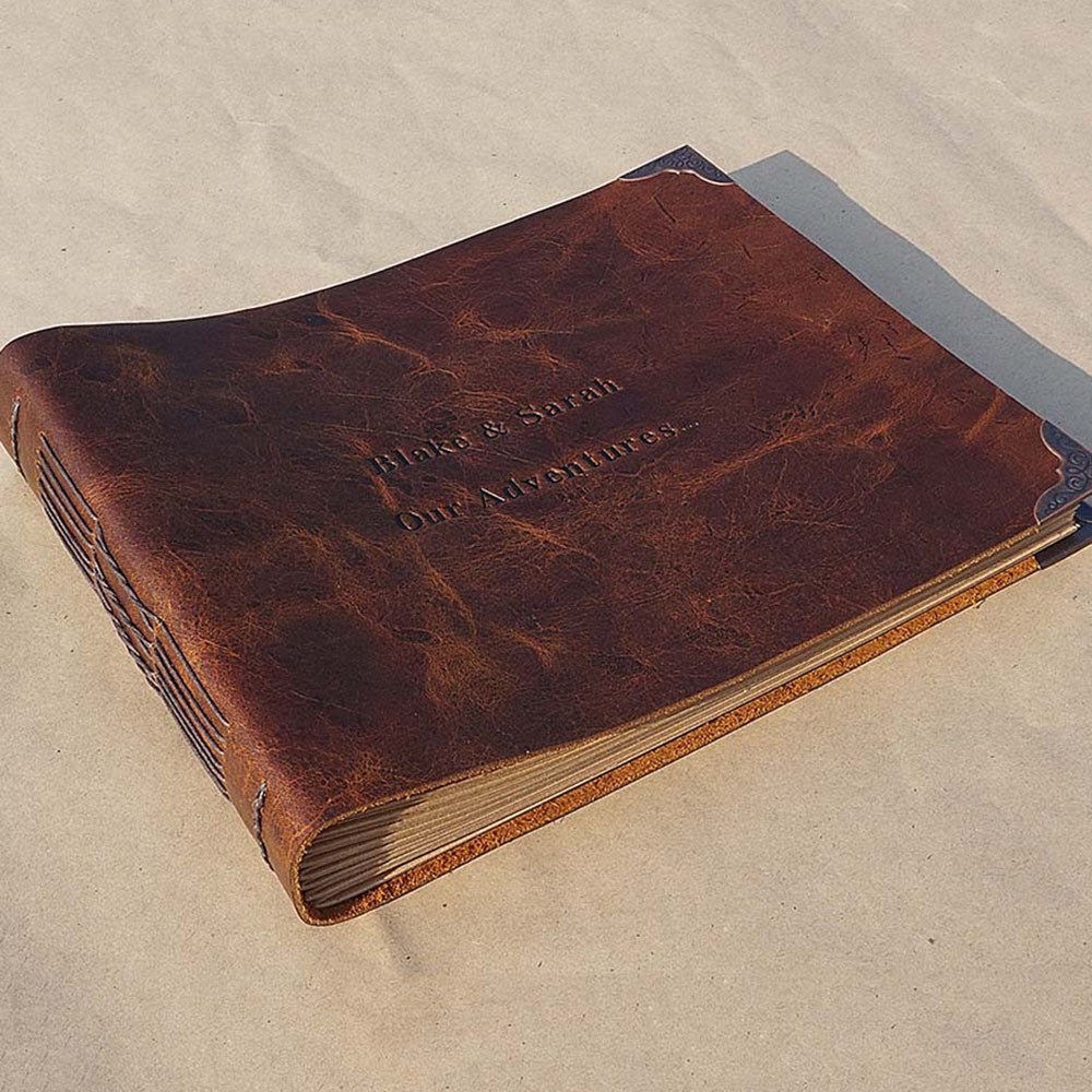Personalized Genuine Leather Photo Album Our Adventure Book Valentine's Day Anniversary Gift For Couple