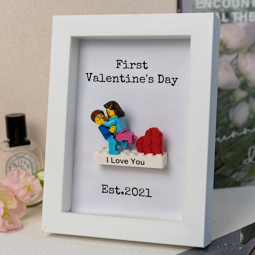 Personalized Tiny Figure With Frame For Couple Valentine's Day Gift Ideas