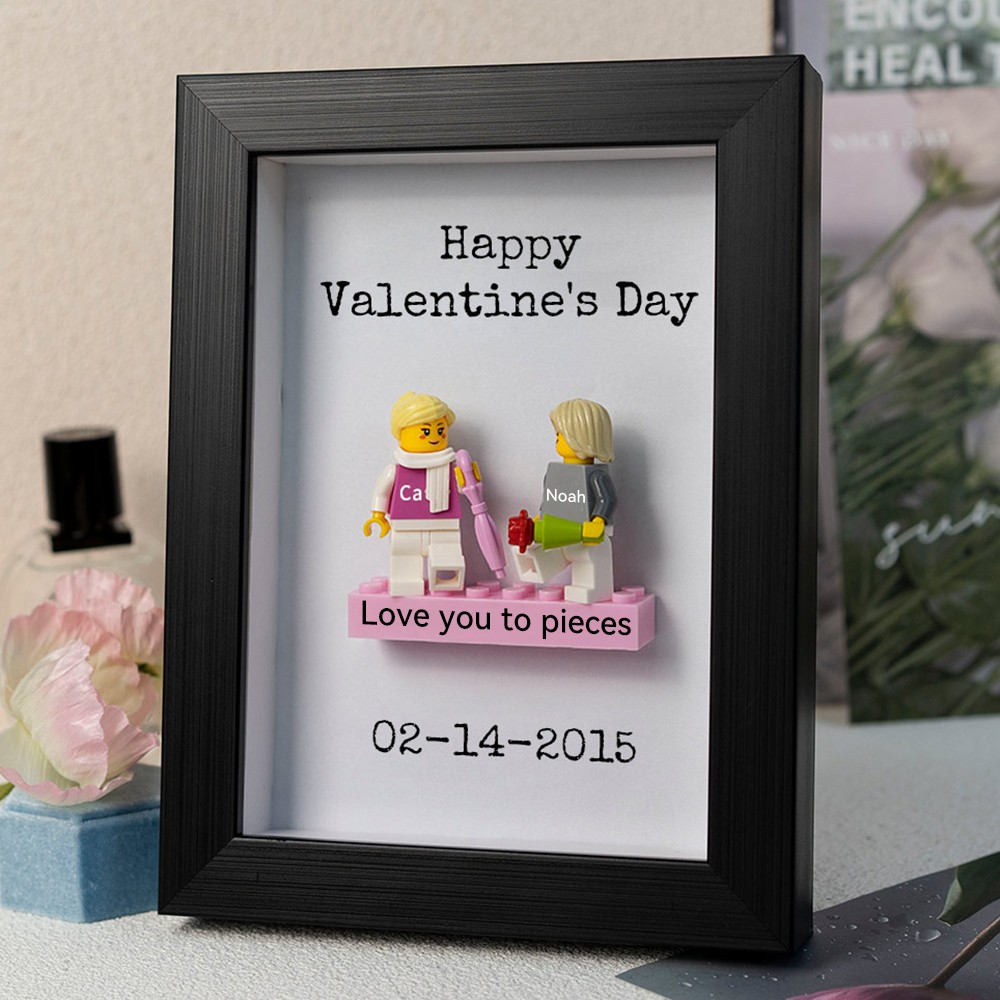 Personalized Tiny Figure With Frame For Couple Valentine's Day Gift Ideas