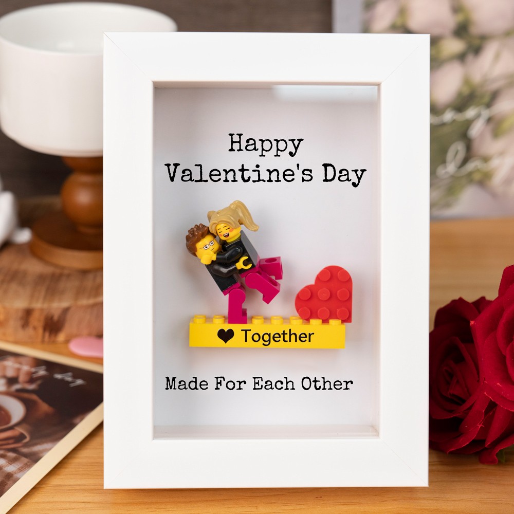 Personalized Tiny Figure With Frame For Couple Valentine's Day Gift Ideas