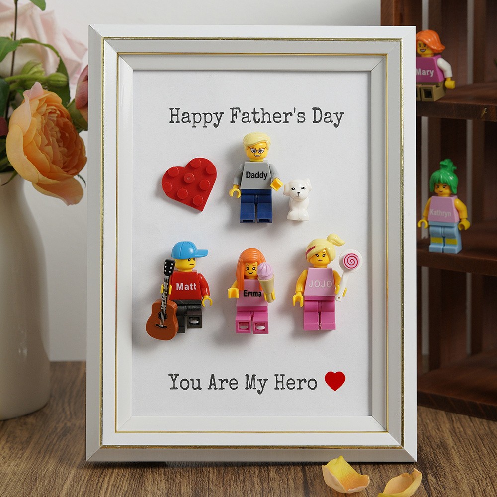 Personalized Tiny Figure With Frame For Dad Father's Day Gift Ideas