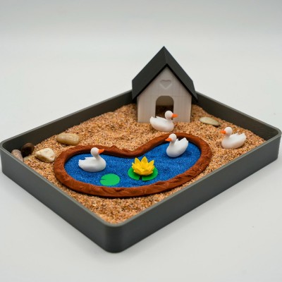 Duck Zen Sand Garden Desk Accessory Gift For Her/Him