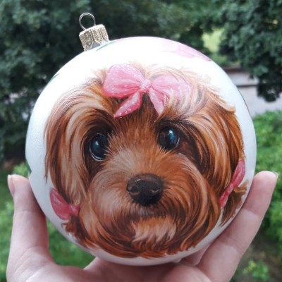 Personalized Pet Ornament Ball For Christmas Tree