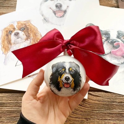 Personalized Pet Ornament Ball For Christmas Tree