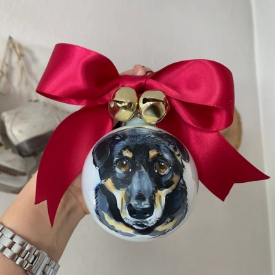 Personalized Pet Ornament Ball For Christmas Tree
