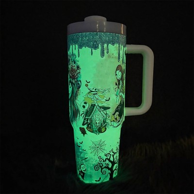Halloween Glowing 40oz Tumbler For Gift Ideas