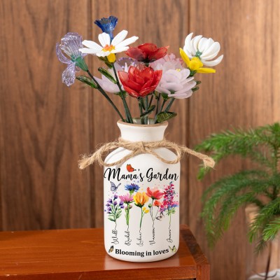 Glass Birth Month Flower Mother's Day Gift Spring Decoration Birthday Gift
