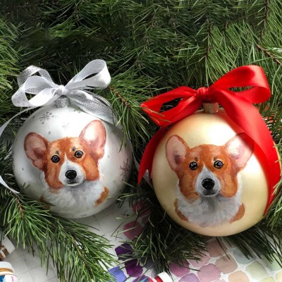 Personalized Pet Ornament Ball For Christmas Tree