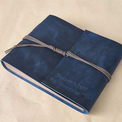 Personalized Genuine Leather Photo Album Our Adventure Book Valentine's Day Anniversary Gift For Couple
