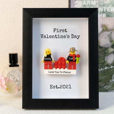 Personalized Tiny Figure With Frame For Couple Valentine's Day Gift Ideas