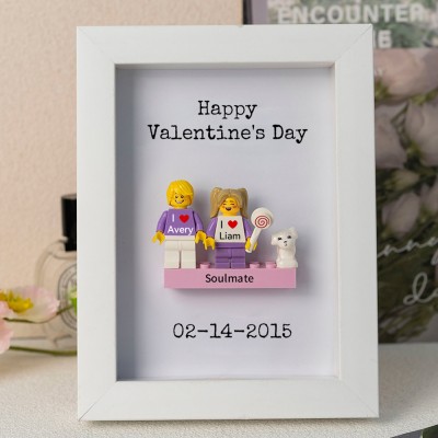 Personalized Tiny Figure With Frame For Couple Valentine's Day Gift Ideas