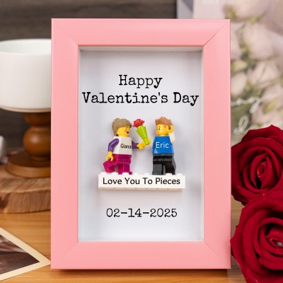 Personalized Tiny Figure With Frame For Couple Valentine's Day Gift Ideas
