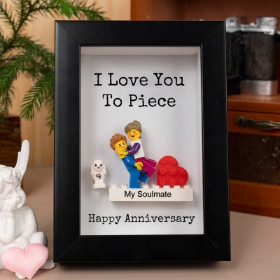 Personalized Tiny Figure With Frame and Brick For Couple Anniversary Birthday Day Gift
