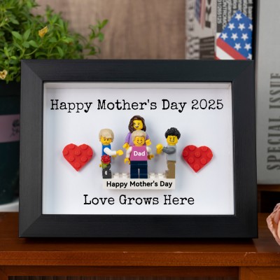 Personalized Tiny Figure With Frame and Brick For Mom Mother's Day Gift Ideas