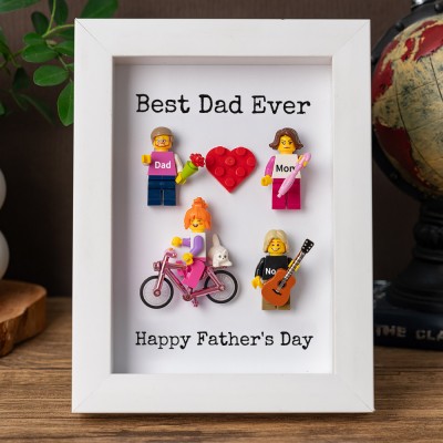 Personalized Tiny Figure With Frame For Dad Father's Day Gift Ideas