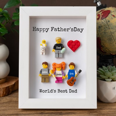 Personalized Tiny Figure With Frame For Dad Father's Day Gift Ideas