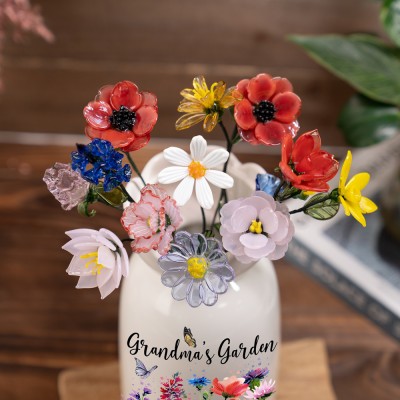 Glass Birth Month Flower Mother's Day Gift Spring Decoration Birthday Gift