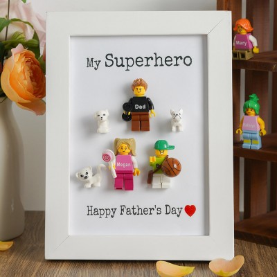 Personalized Tiny Figure With Frame For Dad Father's Day Gift Ideas