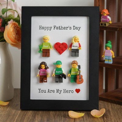 Personalized Tiny Figure With Frame For Dad Father's Day Gift Ideas