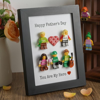 Personalized Tiny Figure With Frame For Dad Father's Day Gift Ideas