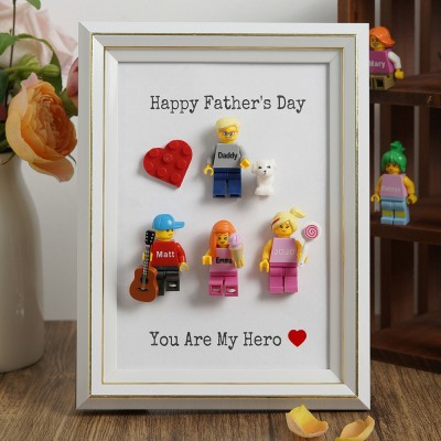 Personalized Tiny Figure With Frame For Dad Father's Day Gift Ideas