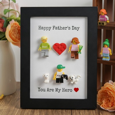 Personalized Tiny Figure With Frame For Dad Father's Day Gift Ideas