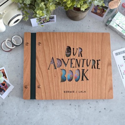 Personalized Our Adventure Book Scrapbook Couples Travel Album Anniversary Gift Valentines Gift Christmas Gift