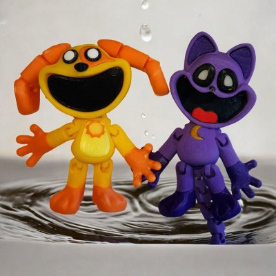 Horror Dog and Cat Figures with Movable Body and Limbs For Gift Ideas 6 Inches
