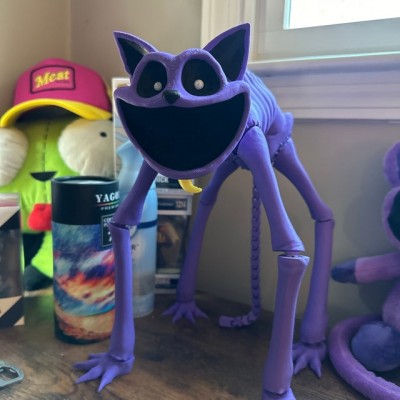 Horror Smiling Cat Figures with Movable limbs For Gift Ideas 12 Inches