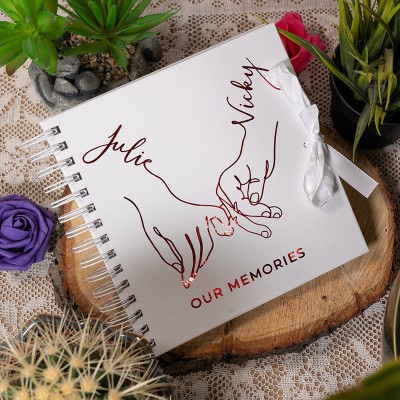 Personalized Couples Scrapbook Valentine's Anniversary Photo Album Couple Gifts 