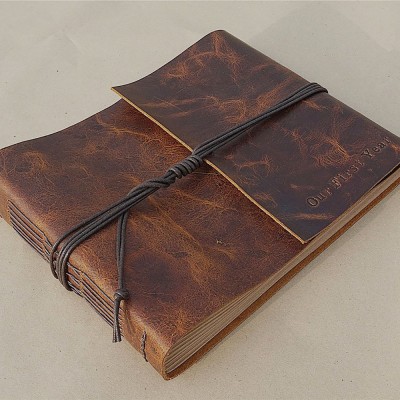 Personalized Genuine Leather Photo Album Our Adventure Book Valentine's Day Anniversary Gift For Couple