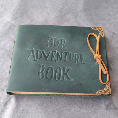Personalized Genuine Leather Photo Album Our Adventure Book Valentine's Day Anniversary Gift For Couple