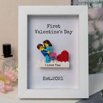 Personalized Tiny Figure With Frame For Couple Valentine's Day Gift Ideas
