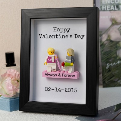 Personalized Tiny Figure With Frame For Couple Valentine's Day Gift Ideas