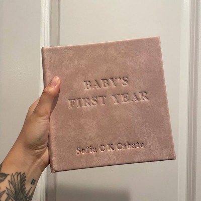 Personalized Genuine Leather Baby Photo Album New Mom Mother's Day Gift For Daughter Wife