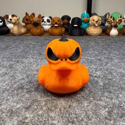 Spooky Pumpkin Halloween Duck For Home Decor