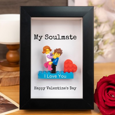Personalized Tiny Figure With Frame For Couple Valentine's Day Gift Ideas