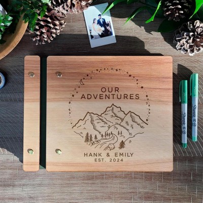 Personalized Our Adventure Book Scrapbook Couples Travel Album Anniversary Gift Valentines Gift Christmas Gift